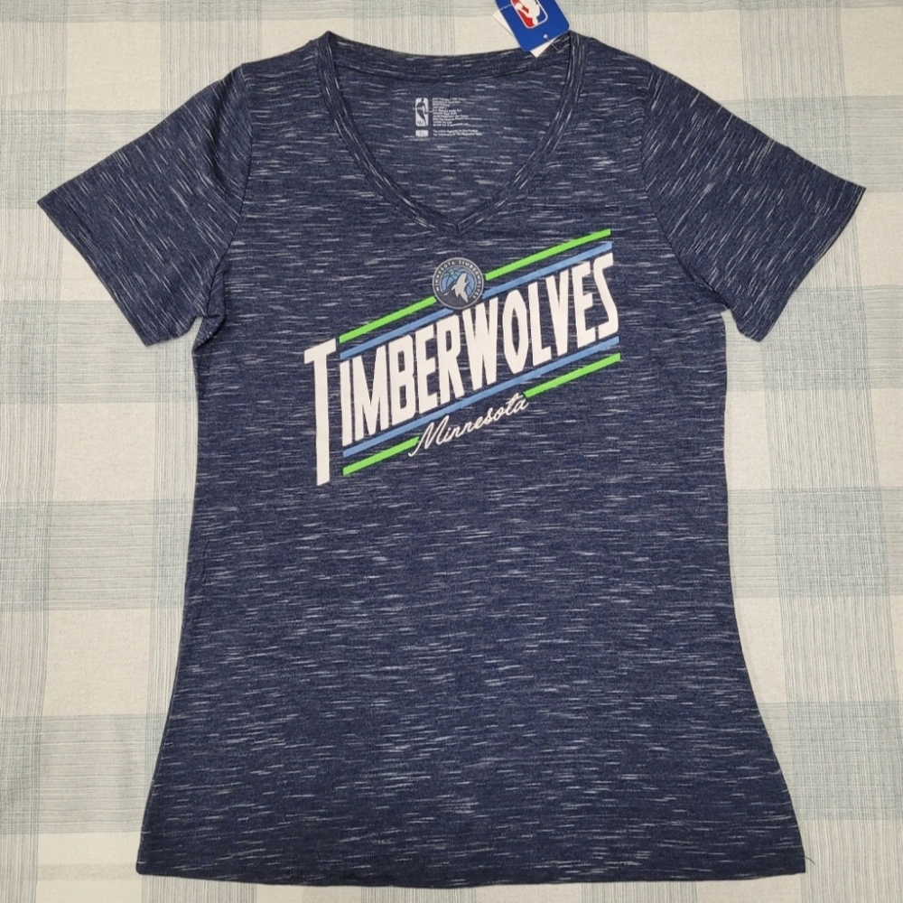 NWT Womens' Minnesota Timberwolves Shirt - XL Navy Blue - NBA